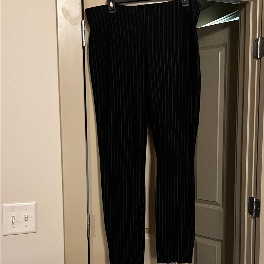 Rachel Zoe Men's Black Striped Dress Pants